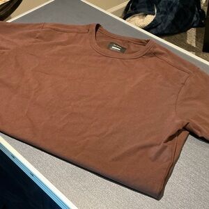 Alpha Men's Brown Crew Neck Shirt